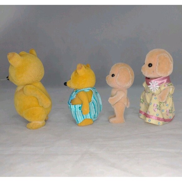 Sylvanian Calico Critters Woodez lot Of 4 ~Toy Poodle, Foxes Are Missing Tails - Picture 4 of 15